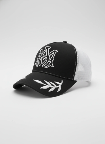 🎩 کلاه کپ ترانر مشکی و سفید - هنر در طراحی