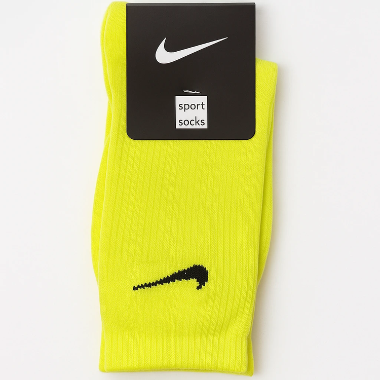 ⚡ جوراب ورزشی Nike زرد فسفری نئون