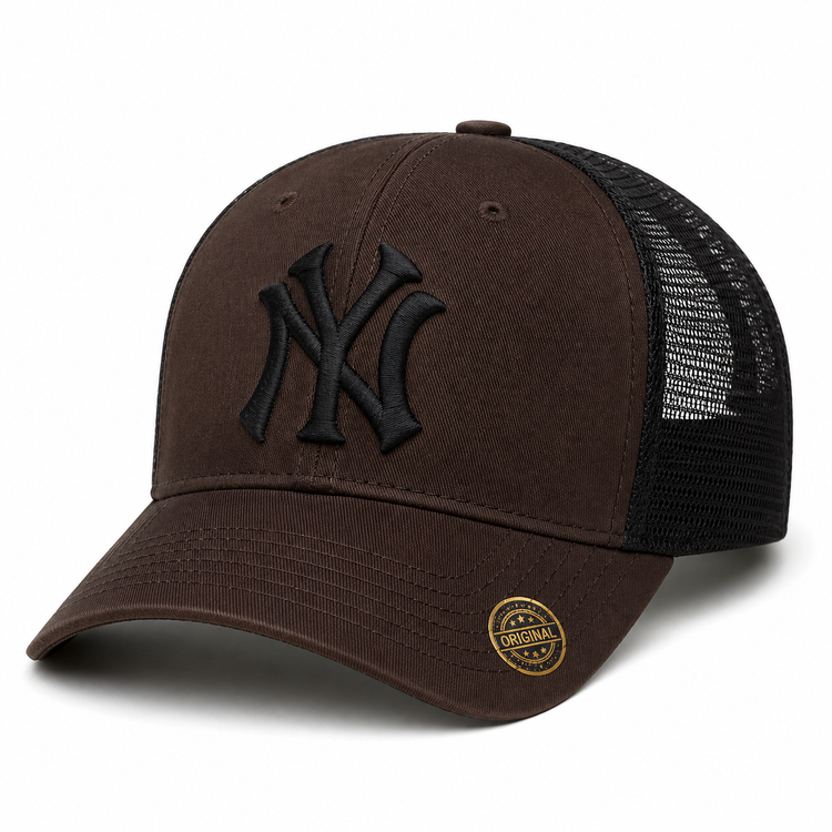 🧢 کلاه کپ NY موکا قهوه ای شیک ۲۰۲۶ 🤎