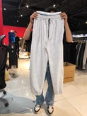 جاگر کمر دو تیکه ck دمپا کش طوسی ملانژ فری سایز مناسب M*L*XL پارچه خنک و فوقالعاده لطیف